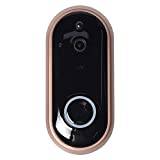 CYLZRCl 1080p Battery Powered Safety Doorbell Camera Wireless Ring WiFi Visual Doorbell Wireless Doorbell Camera Wifi Remote Visual Doorbell (Color : Gold, Size : 720P)