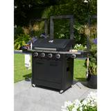 4 - Burner Free Standing and Portable Gas Grill with Side Burner and Cabinet