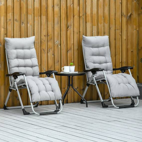 LAMXF Sun Lounger Garden Chairs Garden Outdoor Patio Sun Loungers,Maximum Load 200kg Deck Folding Recliner Zero Gravity Outdoor Chair