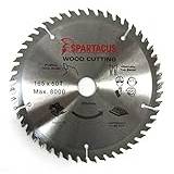 Spartacus 165mm Diameter x 50 Teeth x 20 Bore Wood Cutting Circular Saw Blade Fits Makita DSS610 DSS611 DHS680