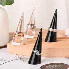 Stand cone-shape black acrylic display jewelry holder ring holder ring stand