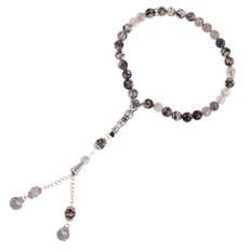 8 mm rosary bead bangle ankle chain agate bracelet folk-custom