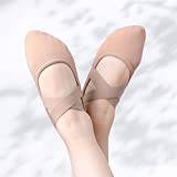 Ballet Slippers Girls Stretch Ballet Dance Shoes Split Soft Sole Kids Ballet Slippers Professional Elastic Ballet Shoes (Tan 39)