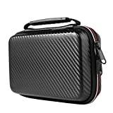 Diabetic Organizer Carrying Case with Handble Strap for Blood Sugar Test Strips, Medication, Glucose Meter, Pills, Pens, USB Cables, Insulin Syringes, Needles, Lancets, Hard Shell Travel Kits (Black)