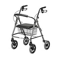 Homecraft Four Wheeled Rollator Walker with Cable Breaks - Quartz