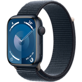 Apple Watch Series 9 45mm (GPS + Cellular) Midnight Aluminium Case with Midnight Sport Loop at Â£549.50 on Refresh Flex - Smartwatch Unlimited (1 Month contract) with Unlimited 4G data. Â£7 a month. Includes: Apple Wireless AirPods 2 (White). - Black