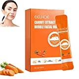 Carrot Bubble Mask, Carrot Pore Purifying Bubble Mask, Carrot Extract Bubble Facial Mask, Carrot Bubble Clarifying Mask, Magical Carrot Bubble Mask for Deep Pore Cleansing (1 Box (12pcs))