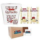 Ferrero Rafaello Bundle, Rafaello Coconut & Almond Pralines 230g + 2 X Ferrero Raffaello White Chocolate Bars With Coconut Almond Filling 90g By Boxed Treatz