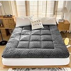 Warm Japanese Floor Mattress, Roll Up Tatami Mat,Ultra Soft Fluffy Foldable Bed Mattress,Thick Sleeping Pad Floor Bed,Portable Guest Mattress (Color : A, Size : 90x200cm)