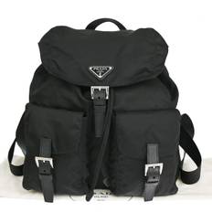 Prada Tessuto Black Synthetic Backpack Bag (Pre-Owned) - One Size / Black
