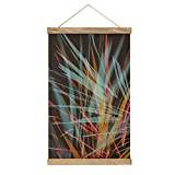 Dynamic Chaos Scroll Poster Fabric Picture Art Wood DIY Frame Hanging Print Hanger For Room Decor Oil Canvas Kit Gift