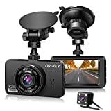 ORSKEY Dash Cam for Cars Front and Rear 1080P Full HD In Car Camera Dual Lens Dashcam for Cars 170 Wide Angle Sony Sensor with Loop Recording and G-sensor …