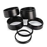 8PCS Lens Adapter Ring Extension Tube Kit 3/5/7/10/12/15/20/30mm Aluminum Alloy Internal with Extinction Thread, Extend the Length of the Primary Mirror of Astronomical