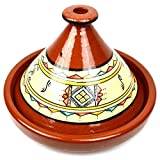 Moroccan Tagine Cooking Pot Handmade Lead Free Safe with 2 Handle and Conical Funnel Cover for Various Cooking Methods,1.3L 