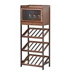 zxhrybh Modern Bamboo Bar Cabinet, Freestanding Floor Liquor Cabinet, 5-Tier Wine Cabinet, for Kitchen and Wine Cellar (Size : C)