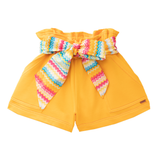 Missoni Girls Draped Casual Shorts Mustard Yellow - 6Y / YELLOW