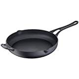 Tefal Jamie Oliver Premium Cast Steel Frying Pan 28 cm, Safe Cooking, Enamel Coating, Pouring Spouts, Induction E2130655