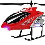 VUCICA Super Large RC Helicopter 3.5 Channel with One Key Take Off/Landing and USB Charging Cable Perfect for Beginners (Size : 3 battery packs)