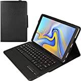 TECHGEAR Strike Folio Case fits Samsung Galaxy Tab A 10.5 Inch (SM-T590 Series) PU Leather Case with Built in Detachable Bluetooth Wireless UK QWERTY Keyboard and Stand (Black)