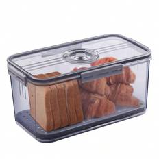 SHEIN Bread Box Bread Boxes For Kitchen Counter Airtight Time Recording Bread Storage Container With Lid Bread Keeper For Homemade Bread Toast Bagel Donut A