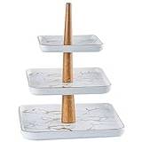 GeRRiT Three-Layer Fruit Plate Nordic Living Room Double-Layer Ceramic Afternoon Tea Snack Cake Stand Snack Tray
