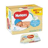 Huggies Pure Baby Wipes 56 per pack x 12, Big pack Total 672 wipes