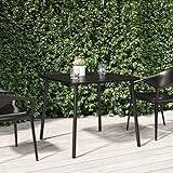 BaraSh Garden Table Anthracite 80x80x71 cm Steel,Outdoor Coffee Table,Garden Furniture Table, Perfect for the Balcony, Picnic, Backyard, and Patio, Easy Assembly