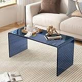 CMYAOYC Clear Acrylic Side Multipurpose Modern Furniture for Use as Lap Desk, Coffee, End Table in Living Rooms, Bedroom, Patio and Offices (Color : Blue, Size : 80 * 40 * 45cm*12mm)