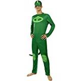 Funidelia | Gekko Costume - PJ Masks for man Cartoons, Catboy, Owlette, Gekko - Costume for adults, accessory fancy dress & props for Halloween, carnival & parties - Size L - Green
