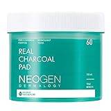DERMALOGY by NEOGENLAB Real Charcoal Pad (60 pads) - Daily Deep Pore Facial Cleansing Pads with PHA, LHA & Charcoal for Normal & Oily Skin & Dry Skin - Korean Skin Care