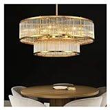 Kiyah Gold Round Linear Pendant Lights.Pendant Light Suspension Luminaire Compatible with Dinning Room, Elegant Wall Lighting