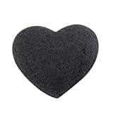 yaoqijie 4pcs/lot 4colors Heart-shaped 100% Natural Konjac Facial Sponge Facial Wash Cleaning Puff 70 * 90 * 30mm lasting (Color : Black)