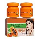 2 In 1 Day And Night Cream For Women Anti Aging,Day & Night Face Cream With Vitamin C And Nicotinamide,For Deep Moisturizing & Anti-Wrinkle, Skin Care,Papaya And Aloe Extract Skin Care