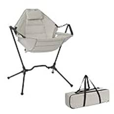 Murghi High Back Outdoor Rocker, Outdoor Foldable Rocking Chairs, Adjustable Folding Lawn Chair, Garden Reclining Sun Lounger, Foldable and Rocking Hammock Chair for Patio, Lawn, Lounge, Yard