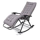 Rocking Chair,Comfortable Relax Nordic Balcony Rocking Chair Rocking Chair Lunch Break Folding Recliner Couch Leisure Adult Easy Chair Lazy Chair Elderly Chair Gray (Pearl Cotton Pad) Warm as ever