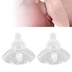 2pcs Contact Nipple Shields for Breastfeeding Breast Nipple Shield from Ultra Thin Silicone Breast Milk Feeding Protector Nipple Shield Breastfeeding, BPA Free