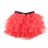 Tutu Skirts Cotton Tulle Skirt Girl Skirts Kids Tutu Skirts Girls Tutu Skirt (Color : Red, Size : Large 5-6T)