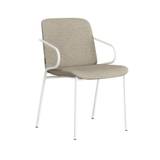 SWEDESE Amstelle armchair - metal frame - White steel, barnum 02 Brown Designer Furniture From Holloways Of Ludlow