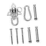 Toddmomy 1 Set Swing Hook Stainless Steel s Hooks Baby Clothing Rack Baby Swings for Infants Outdoor Suspension Ceiling Hooks Toddler Swings for outside Tree Swing Hanging Straps Silver