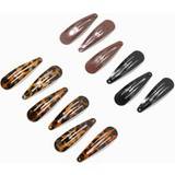 Claire's Tortoiseshell Snap Hair Clips - 12 Pack - Multi