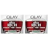Olay Regenerist Ultra Rich Fragrance-Free Day Cream, 50ml (Pack of 2)