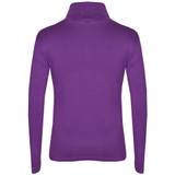 (5-6 Years, Purple) Kids Girls Polo Neck T Shirt Thick Cotton Turtleneck Jumper Long Sleeve Top 2-13 - 5-6yrs