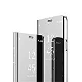 MRSTER Samsung Galaxy S10 5G Case, Mirror Design Clear View Flip Bookstyle Protecter Shell With Kickstand Case Cover for Samsung Galaxy S10 5G. Flip Mirror: Silver