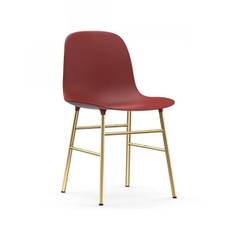 Normann Copenhagen Form chair - metal legs - Brass, Red Designer Furniture From Holloways Of Ludlow