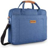 DOB SECHS DOB SECHS Laptop shoulder handbag for Dell Alienware, MacBook, Lenovo and HP 17 inches to 17.3 inches blue