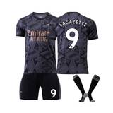 (20(110-120CM)) Arsenal 22/23 Away Jersey Lacazette No.9 Soccer Jersey Set