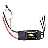 Keenso 80A Brushless ESC Speed ​​Controller Battery Low Voltage RC Accessory 2-6S for Fixed Wing Aircraft Helicopters