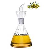 HAIZEEN 480ml/16oz Olive Oil & Vinegar Dispenser with Non Drip Spout - Oil Pourer Dispensing Bottles for Kitchen and BBQ