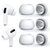 Wiki VALLEY 3Pairs Ear Tips for Airpods Pro and Airpods Pro 2 Generation,Silicone Eartips Replacement for Apple Airpods Pro EarBuds with Noise Cancelling(Fit in Charging Case) Small-White