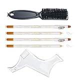 Complete Beard Styling Set Comb And Trimming Guide Brush For Effortless Beard Sculpting Beard Maintenance Tools
